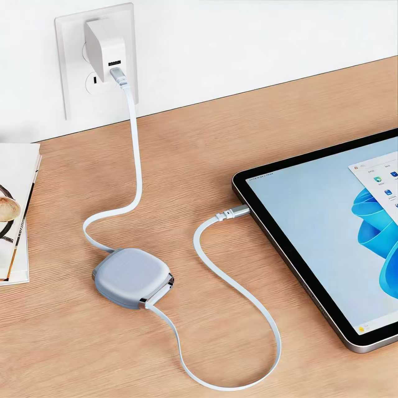 USB2.0 Type-C 巻き取りケーブル100W 1m - 画像 (4)