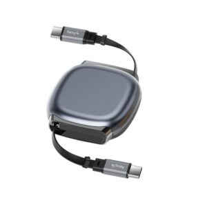 USB2.0 Type-C 巻き取りケーブル PD240W 1m