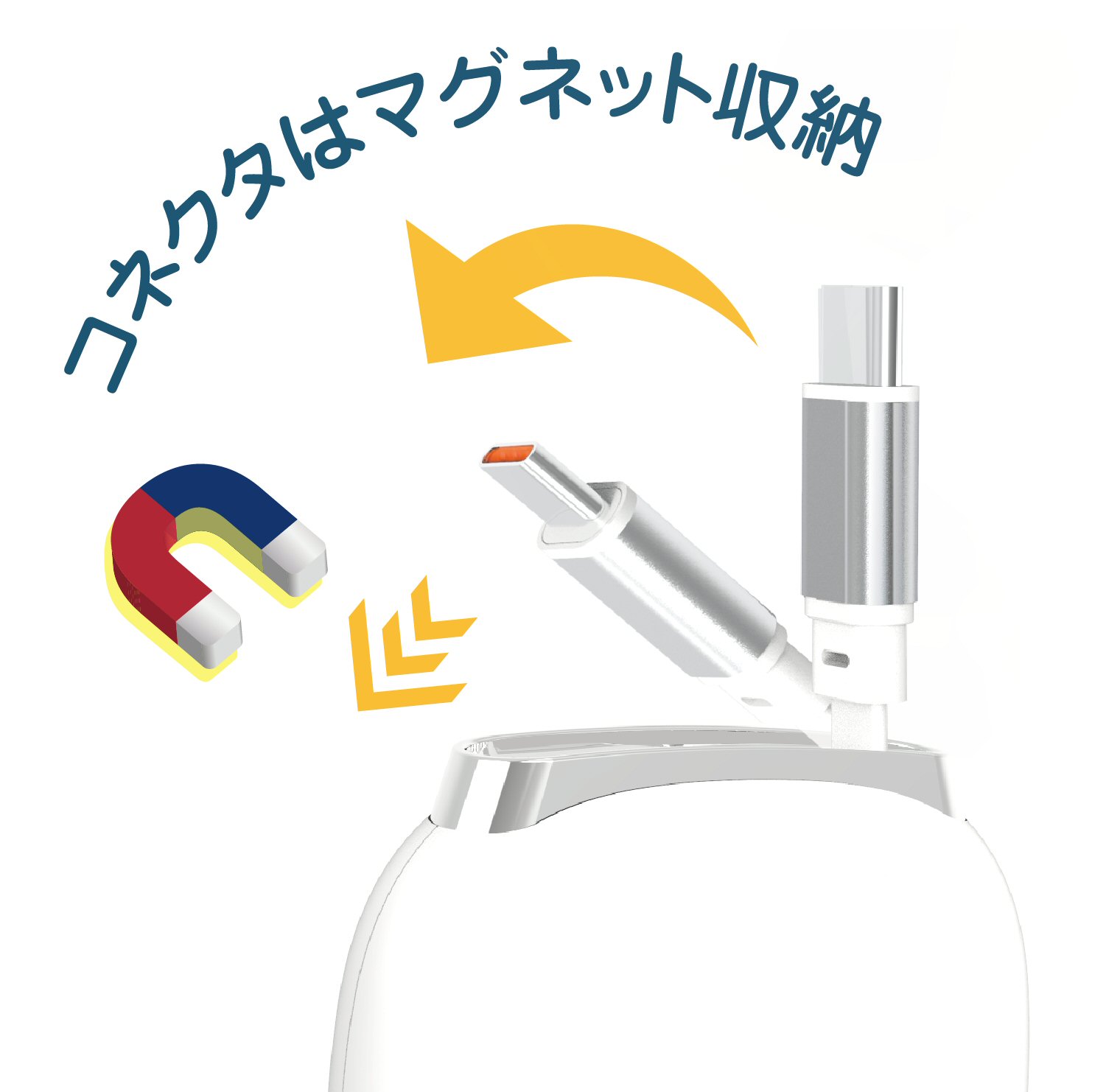 USB2.0 Type-C 巻き取りケーブル PD240W 1m - 画像 (2)
