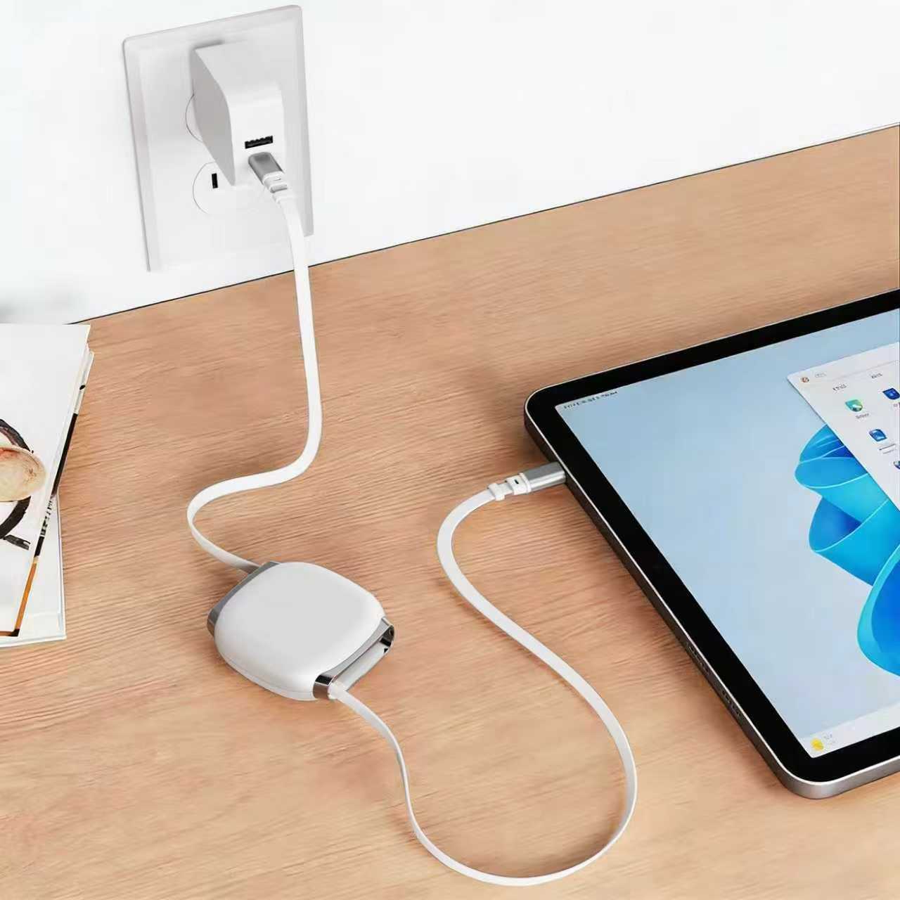 USB2.0 Type-C 巻き取りケーブル PD240W 1m - 画像 (4)