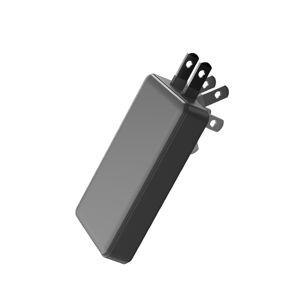 PD対応 GaN搭載Type-C & A AC充電器30W アッシュグレー - 画像 (2)