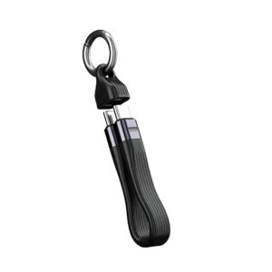 USB4 キーホルダー付きType-Cケーブル13cm ブラック