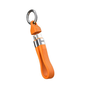 USB4 キーホルダー付きType-Cケーブル13cm オレンジ